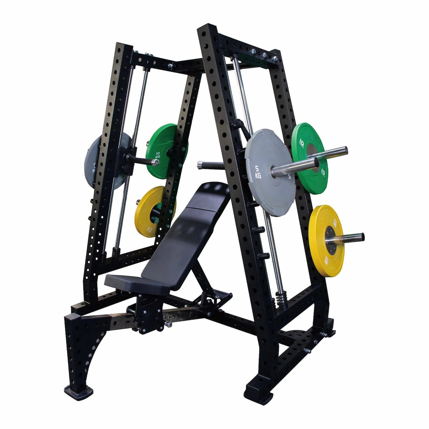 Dual Chest & Shoulder Smith Press Machine - Plate Loaded - BlackBear Fitness